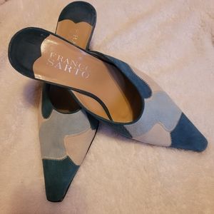 Franco sarto pointy heels, i believe its 2.5 inches, size 7.5